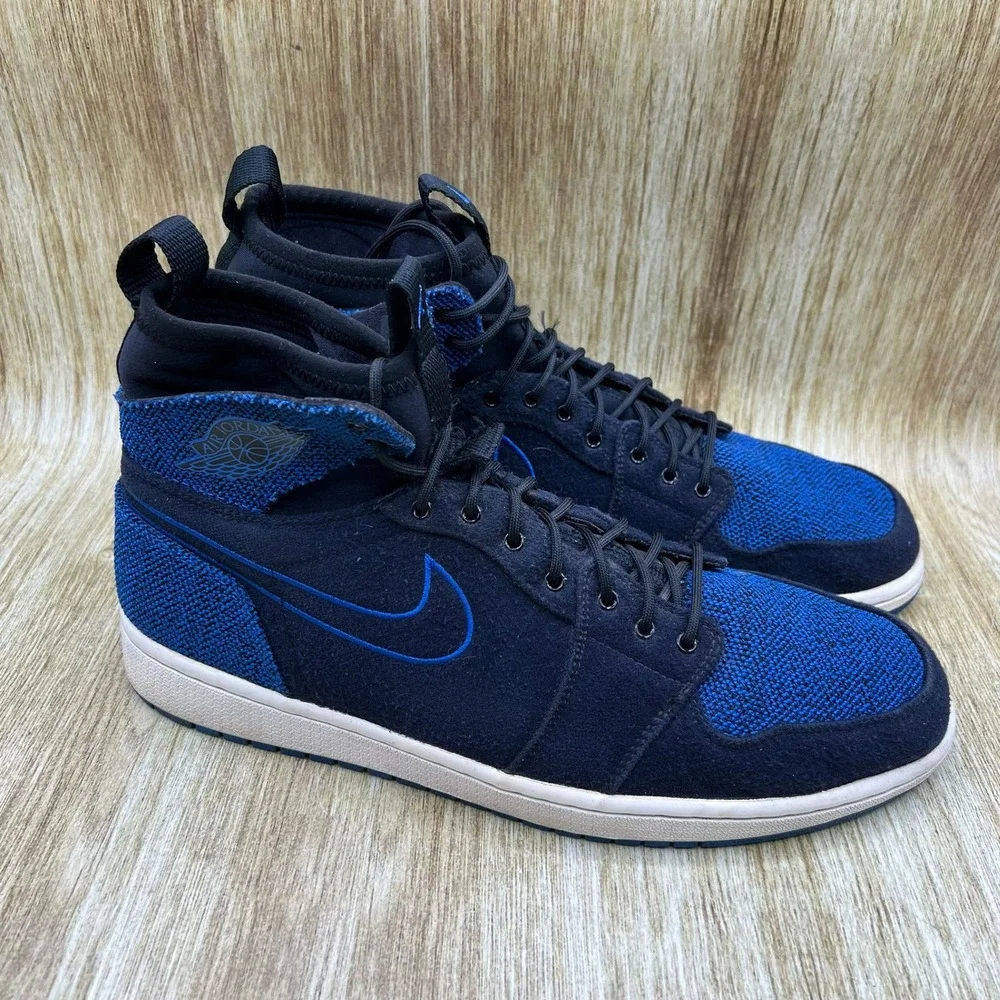 Nike Air Jordan 1 Retro High Ultra Royal Men's 12 Blue Black Suede 844700-007
